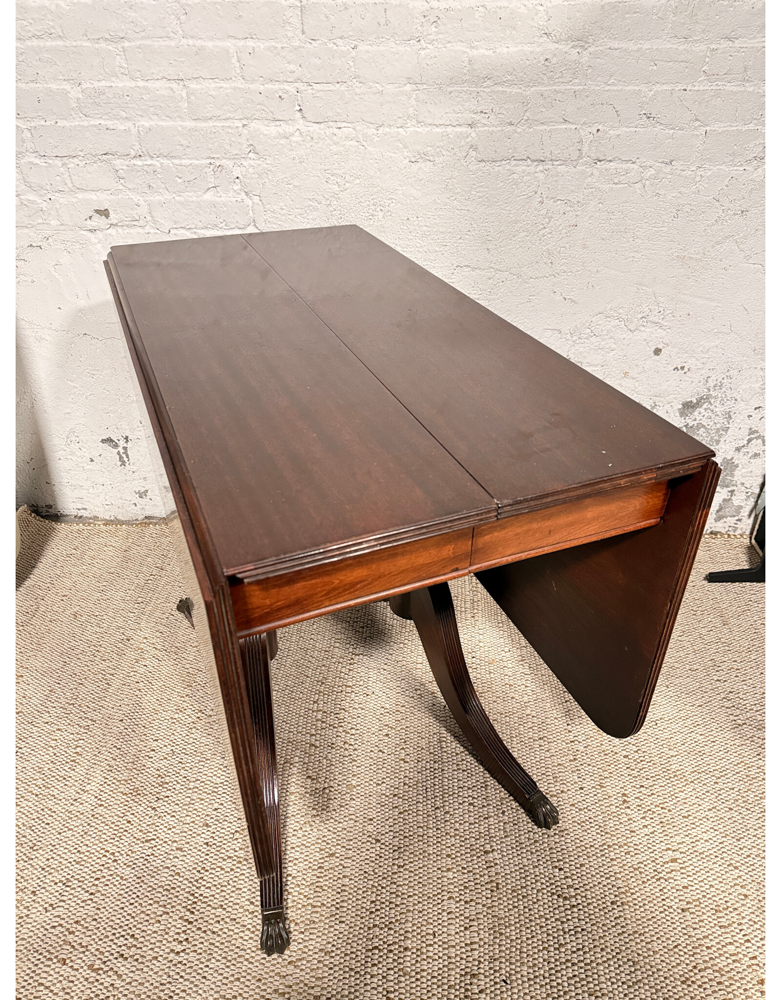 Regency Style Mahogany Drop Leaf Dining Table