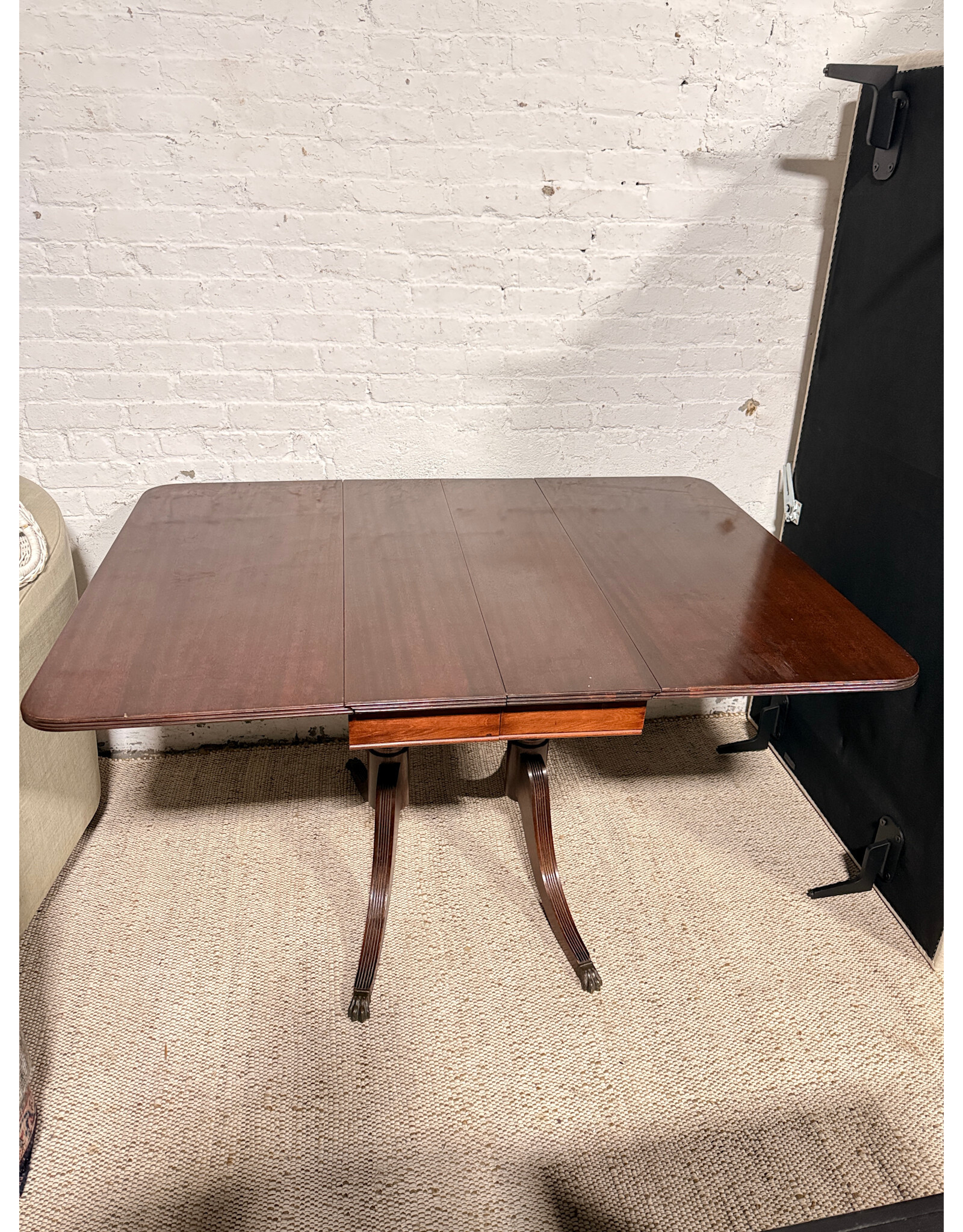 Regency Style Mahogany Drop Leaf Dining Table