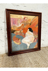 Annie, Dreaming of Laura, framed mixed media collage, sgnd M. Lenzier '76
