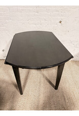 Modern Wood Drop Leaf Circular Dining Table