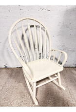 Country White Spindle Rocking Chair