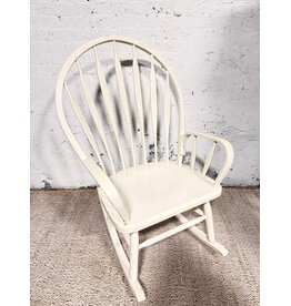 Country White Spindle Rocking Chair