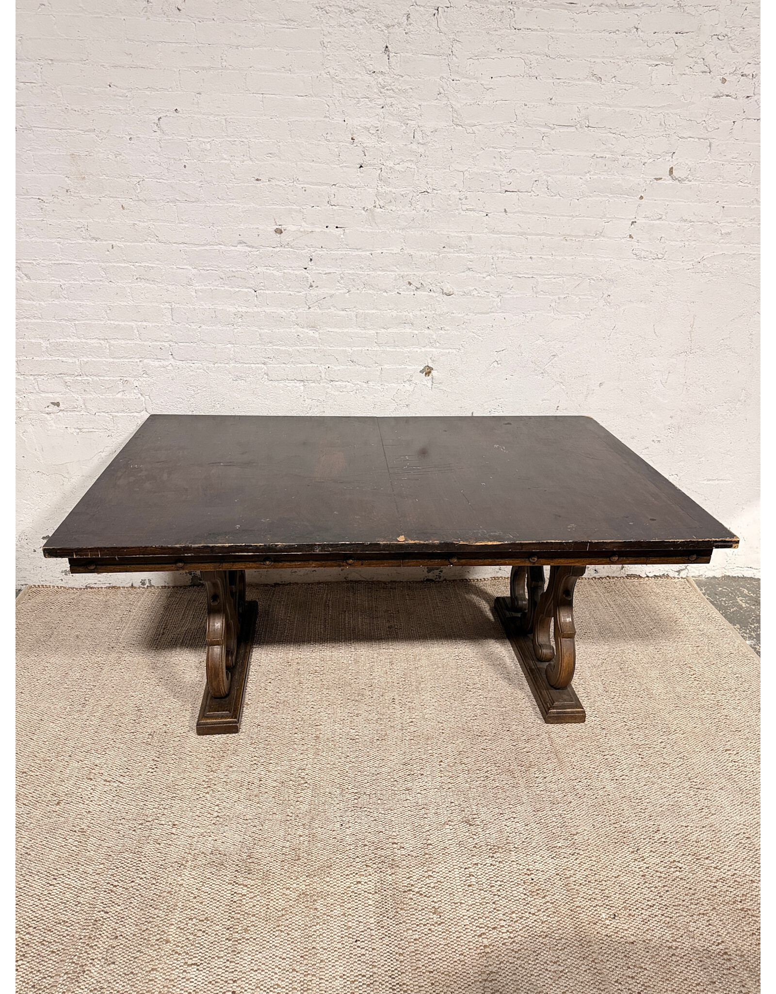 Spanish Revival Style Dining Trestle Table