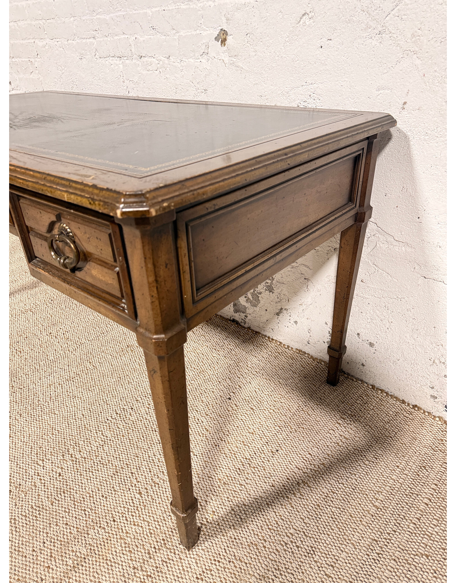 Vintage Italian Provincial Sligh Lowry Writing Desk With Leather Top