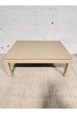 Grasscloth Wrapped Rectangular Coffee Table