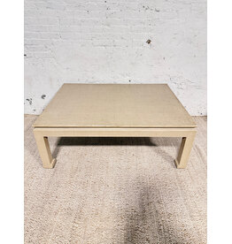 Grasscloth Wrapped Rectangular Coffee Table