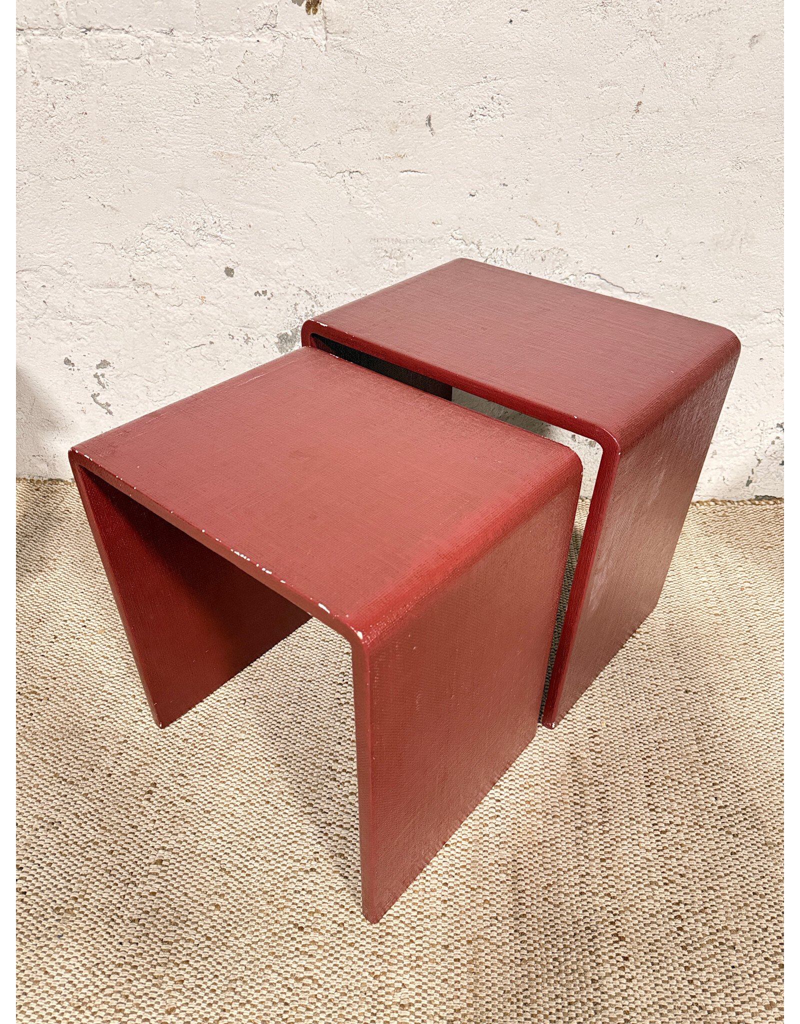 Red Waterfall Nesting Table