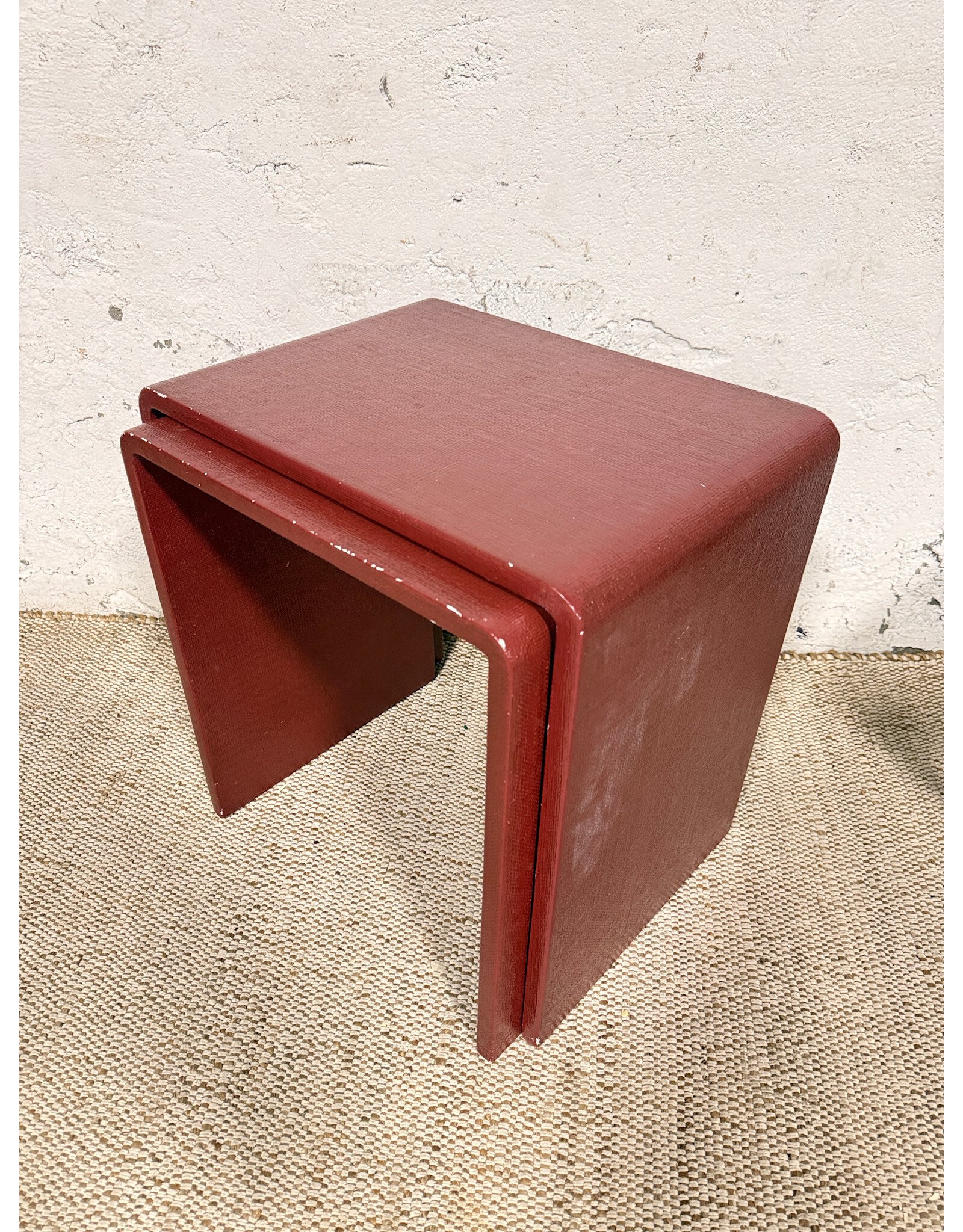 Red Waterfall Nesting Table