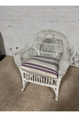 Rocking White Wicker Chair