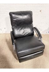 Modern Spiral Low Leg Leather Reclining Lounge Chair