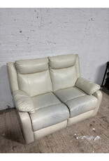 White Leather Recliner Sofa