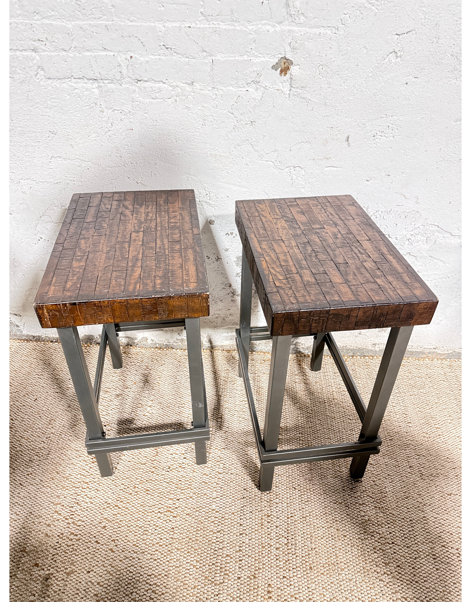 Reclaimed Wood & Iron Counter Stool