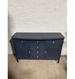 Klein 2-Door Indigo Blue Ash Wood 6-Drawer Credenza