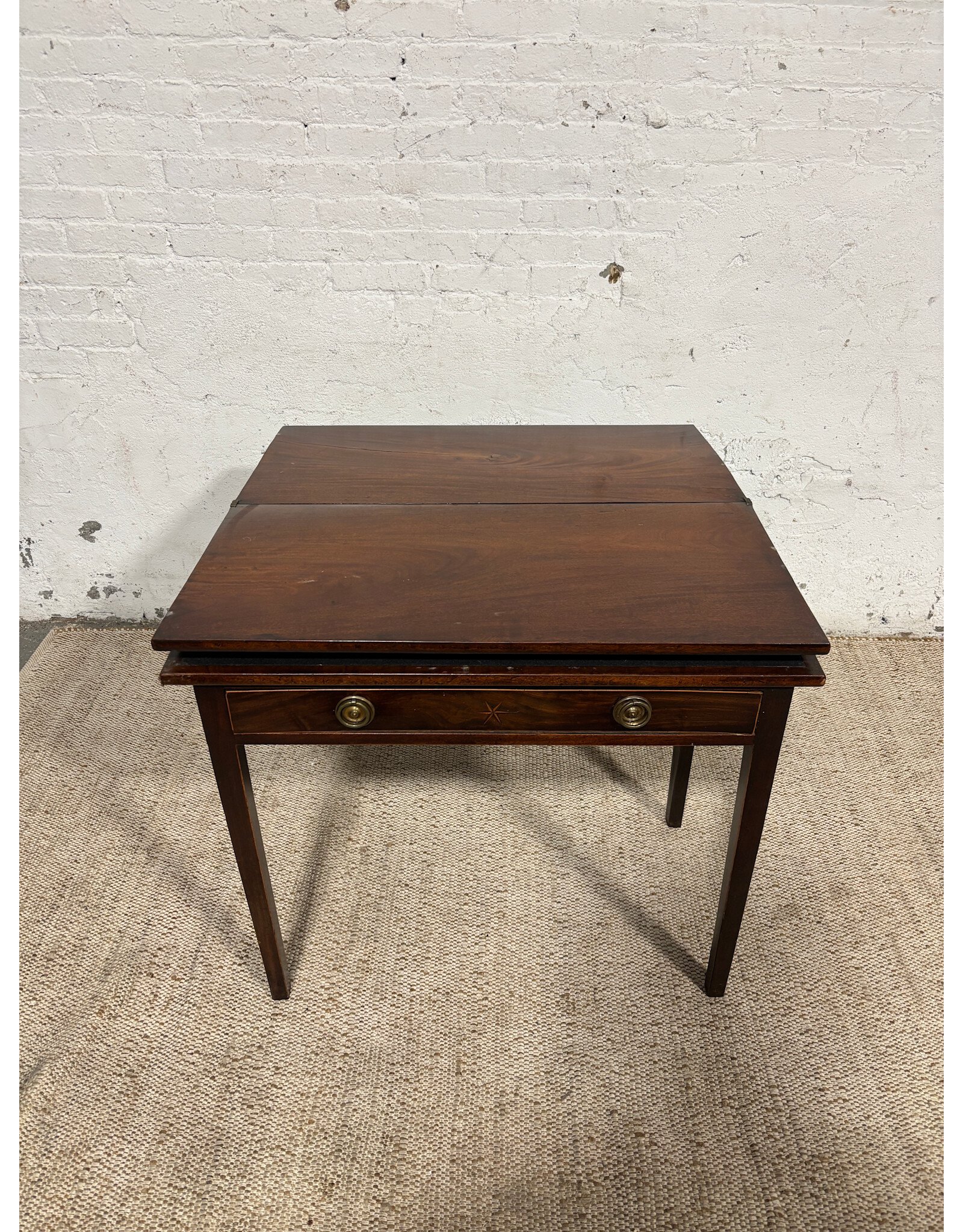 Regency Mahogany Fold Over Side Table