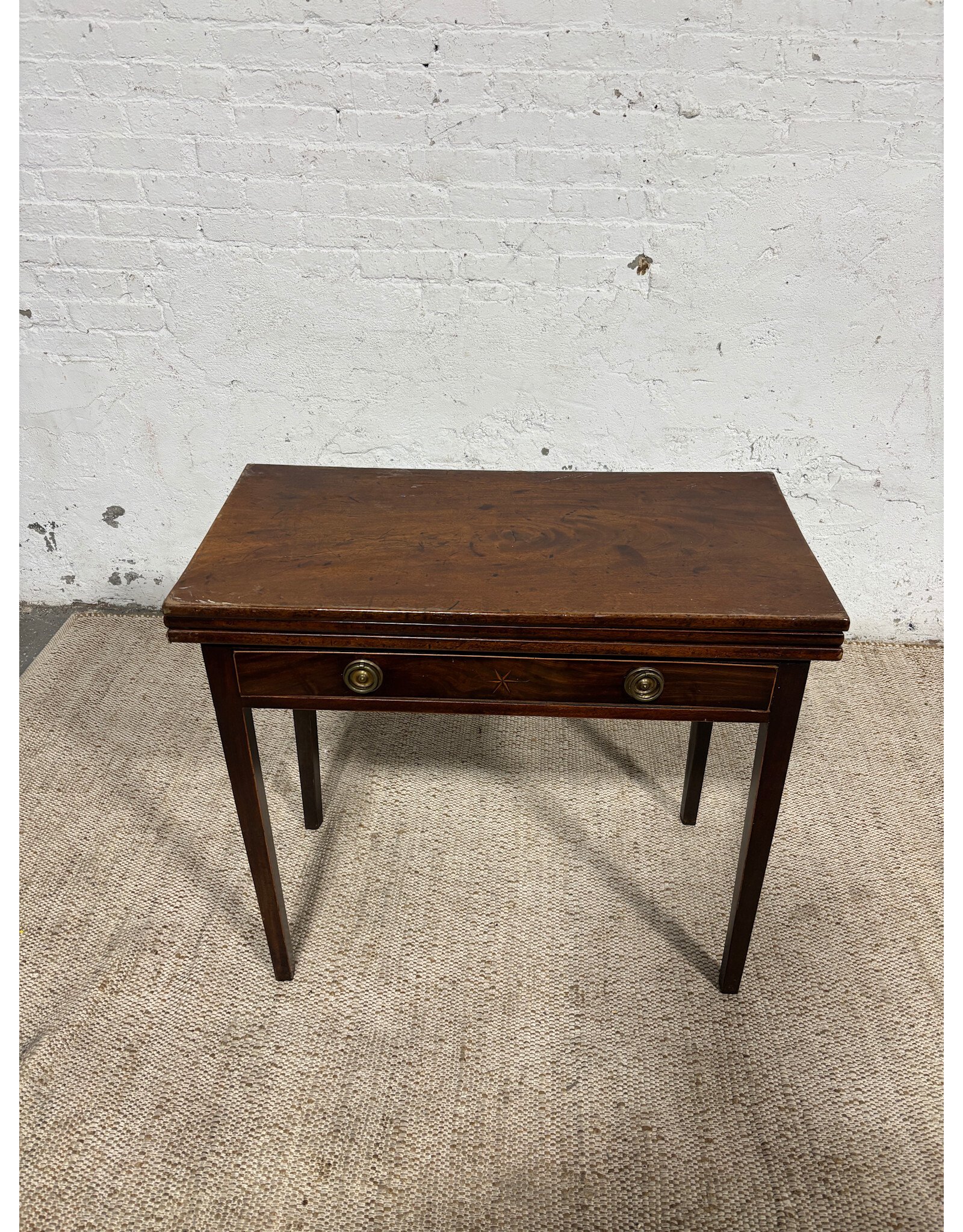 Regency Mahogany Fold Over Side Table