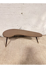 Mid-Century Modern Kidney-Shaped Walnut Coffee Table
