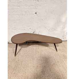 Mid-Century Modern Kidney-Shaped Walnut Coffee Table
