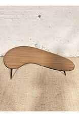 Mid-Century Modern Kidney-Shaped Walnut Coffee Table