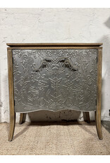Pier One Silver-Tone Embossed Cabinet