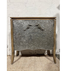 Pier One Silver-Tone Embossed Cabinet