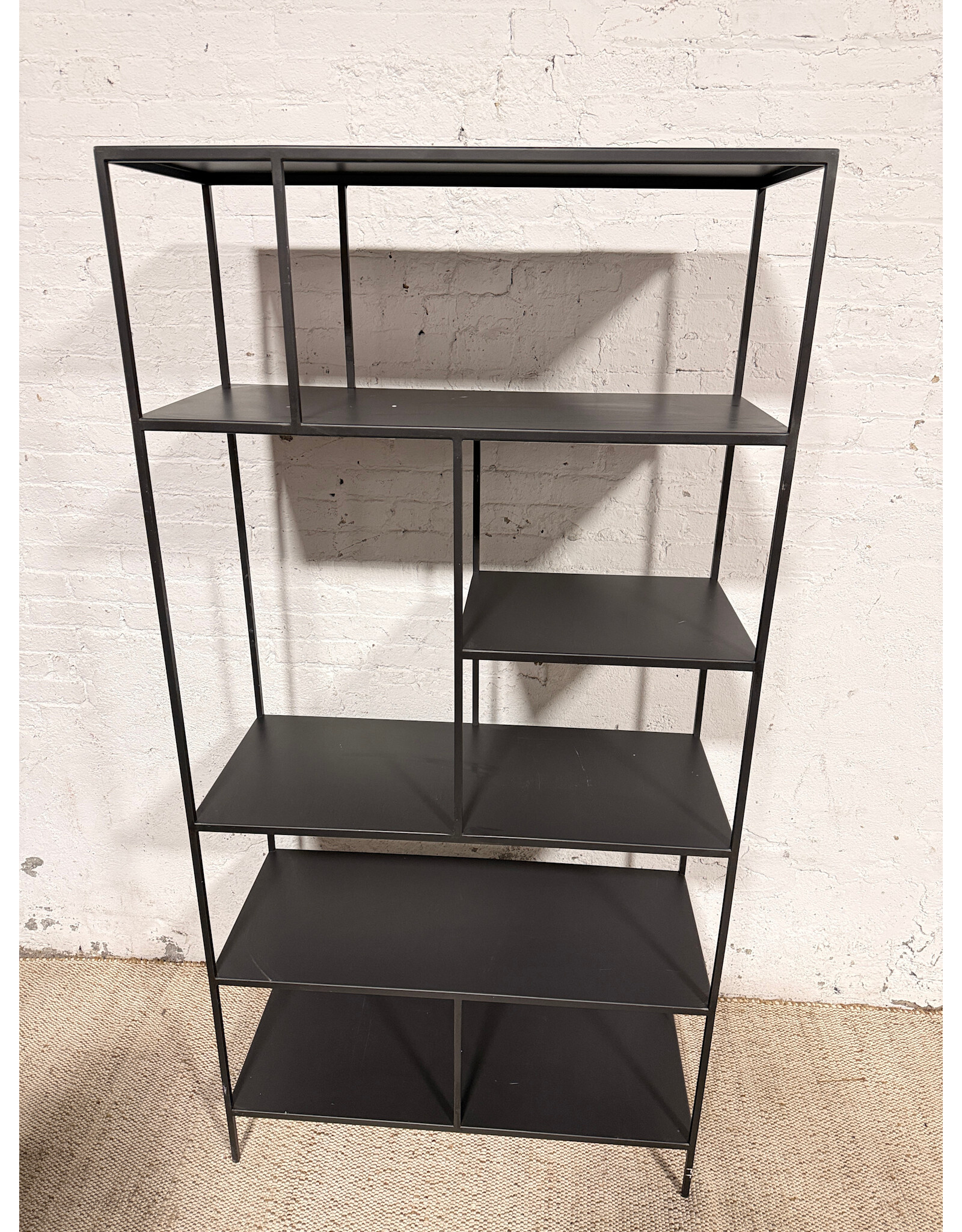 Asymmetrical Steel Rectangular Bookcase