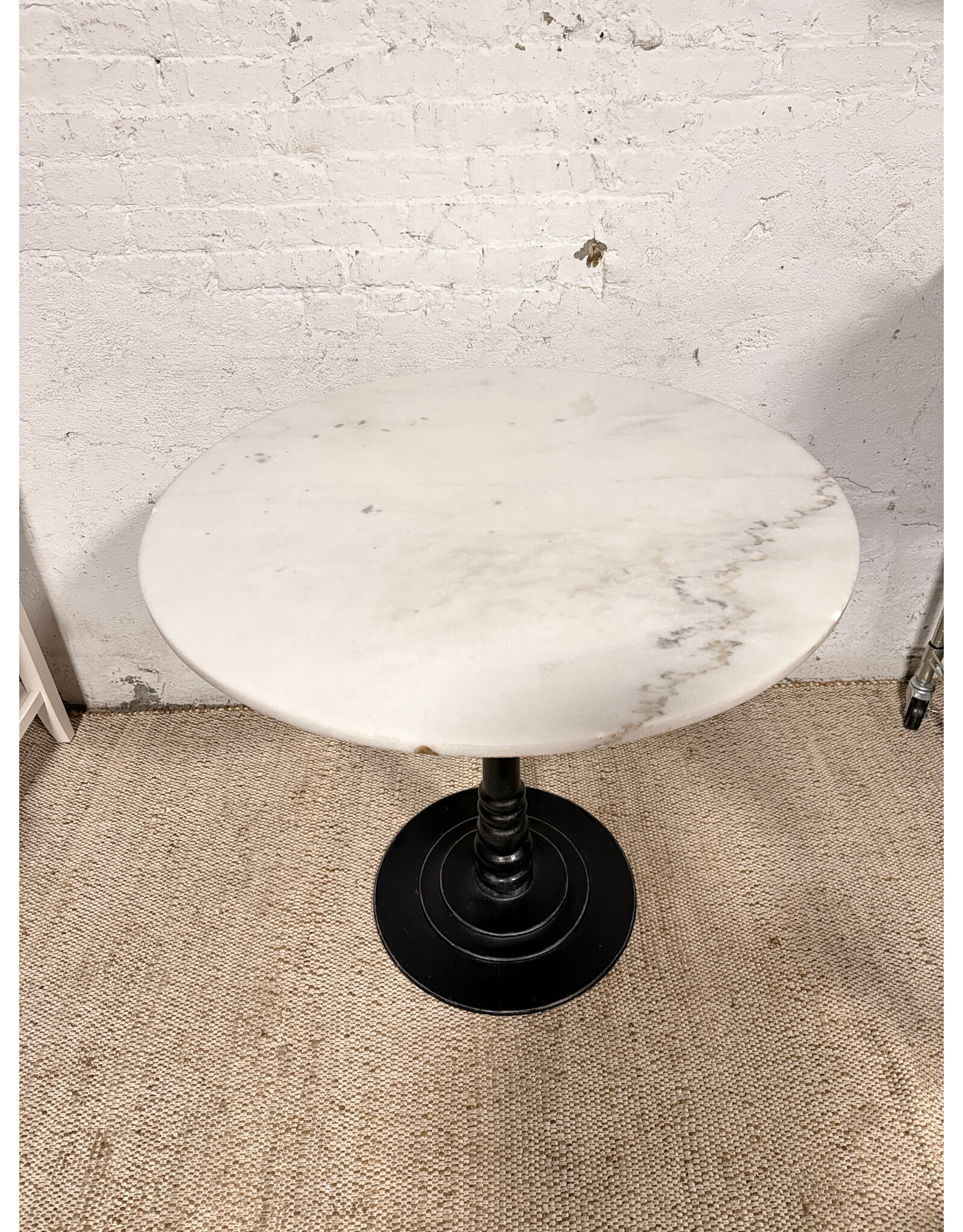 White Marble Top Bistro Table