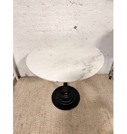 White Marble Top Bistro Table
