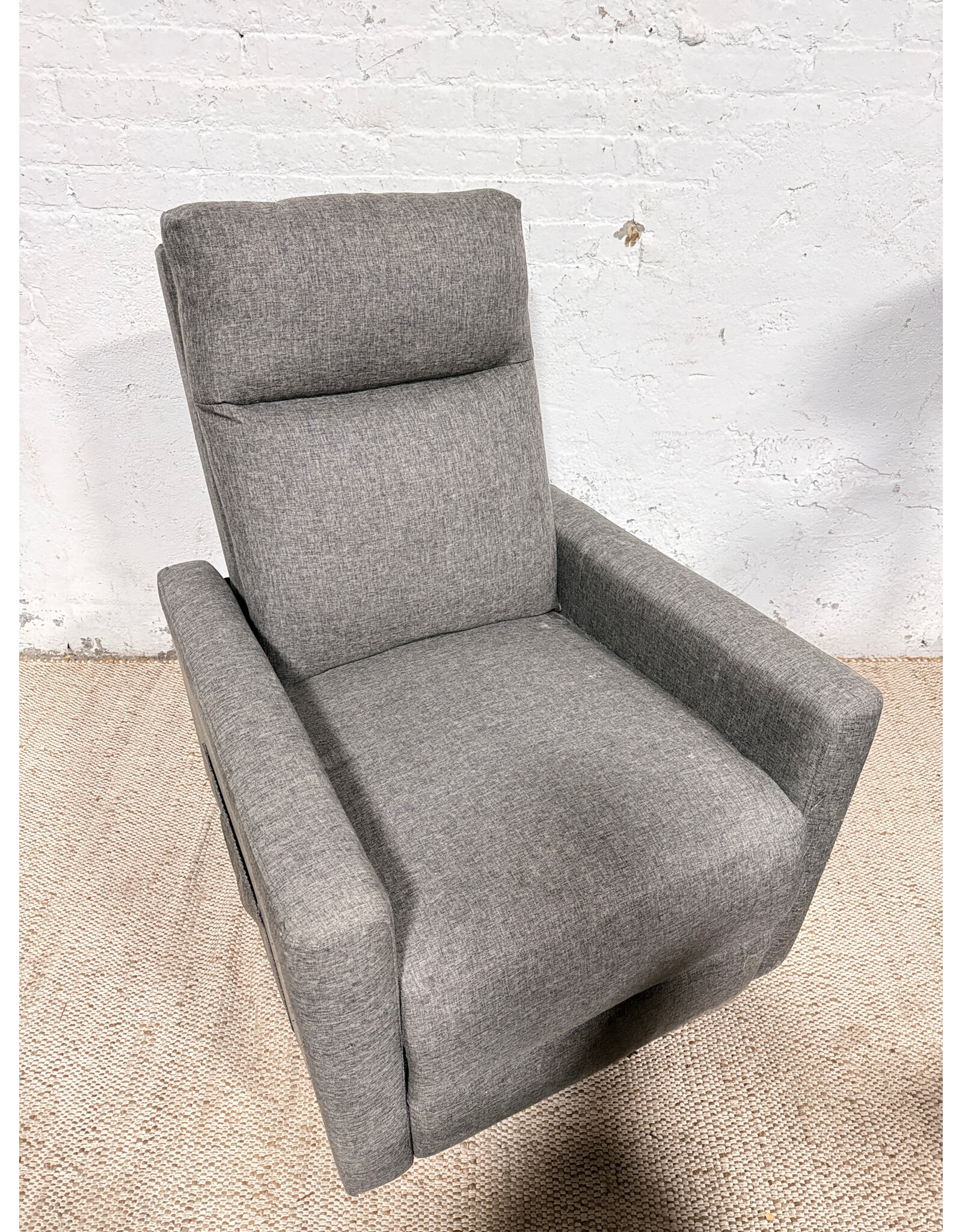 Modern Grey Glider Rocker Swivel Recliner