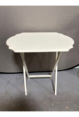 White Wooden Folding Side Tables