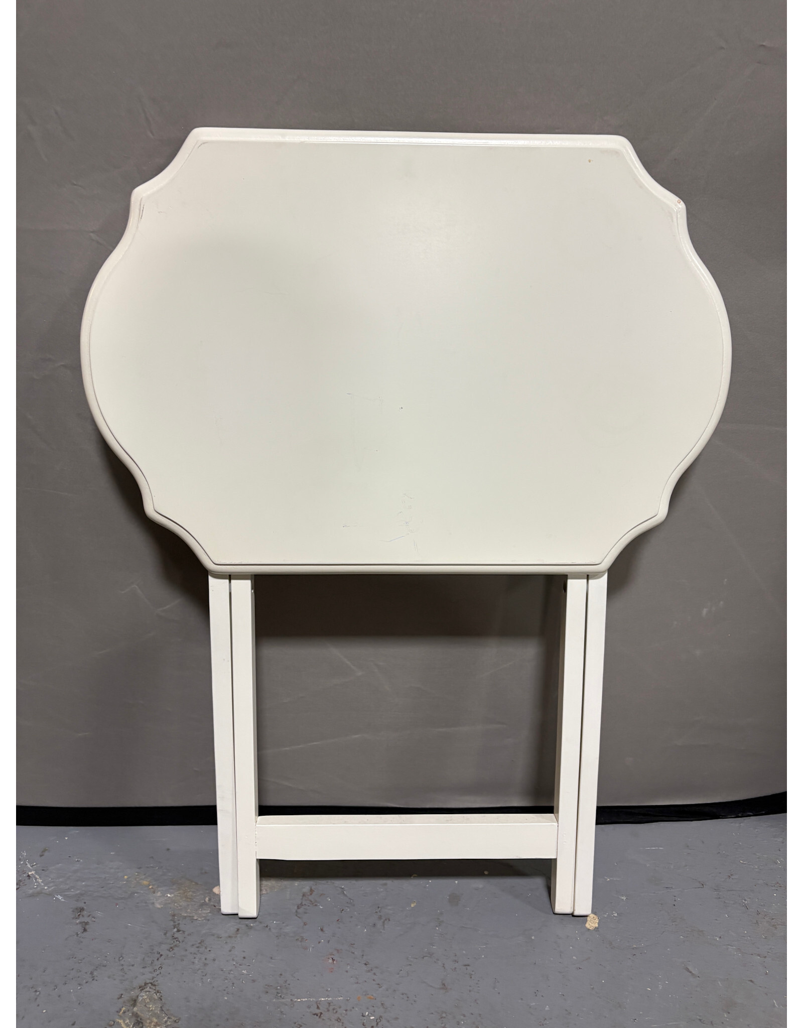 White Wooden Folding Side Tables
