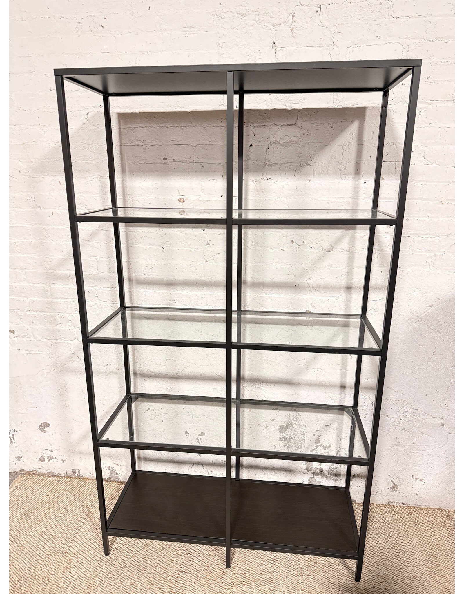 IKEA Black-Brown/Glass Vittsjo Shelf Unit