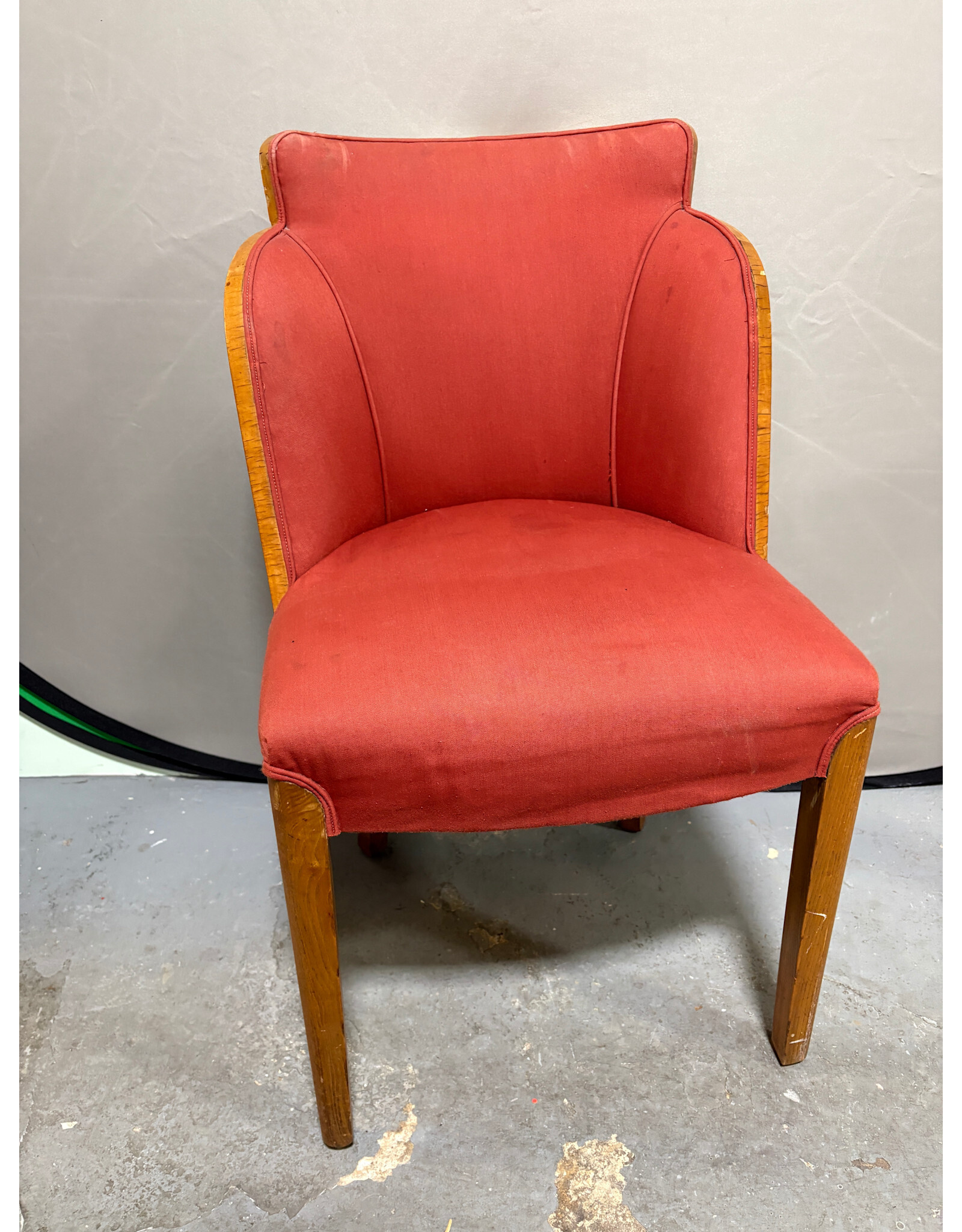 Art Deco Upholstered Wooden Chairs