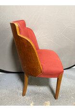 Art Deco Upholstered Wooden Chairs