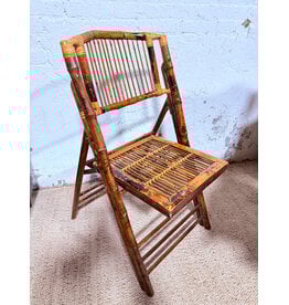 Burnt Bamboo Folding Chair