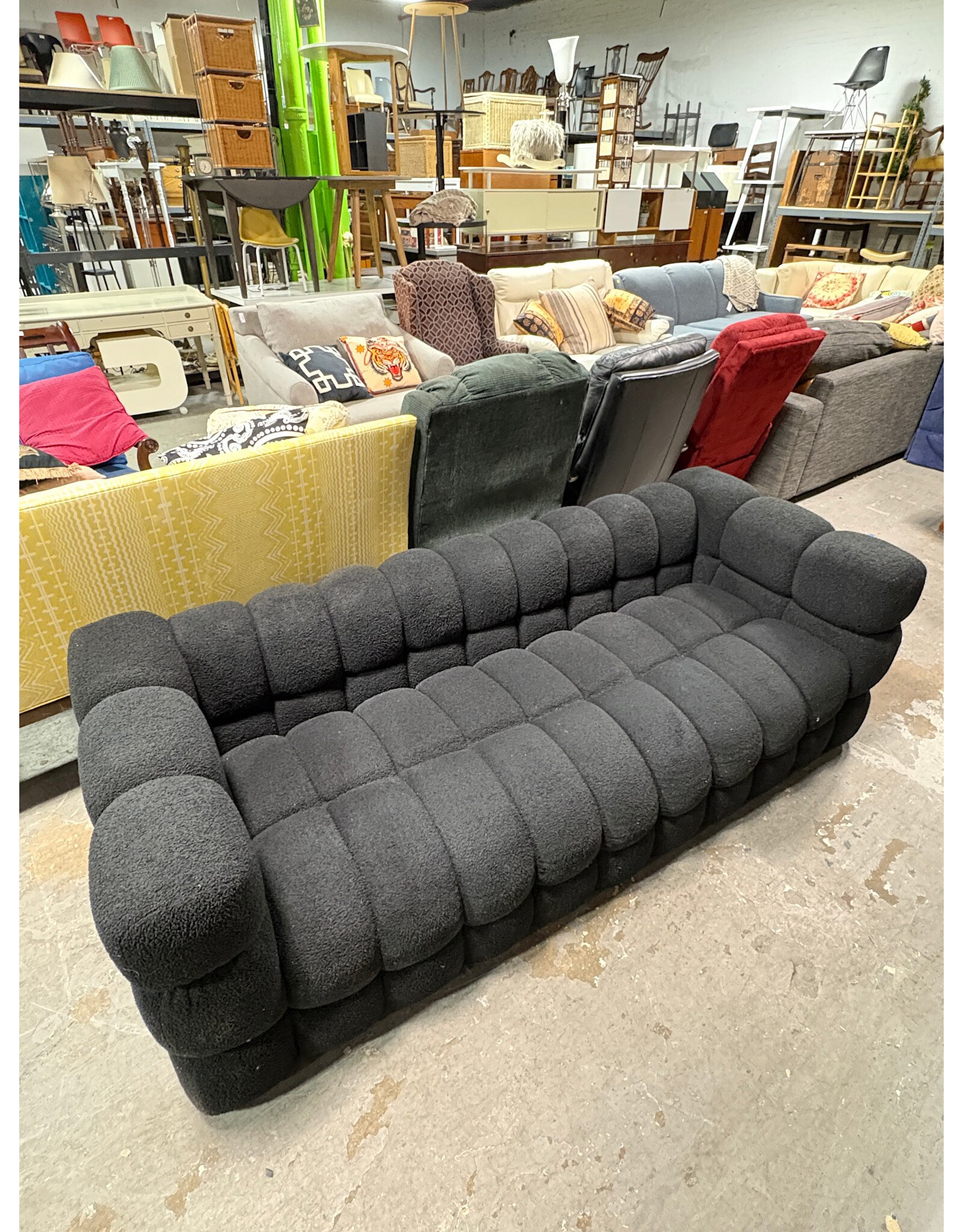 Black Boucle Sofa