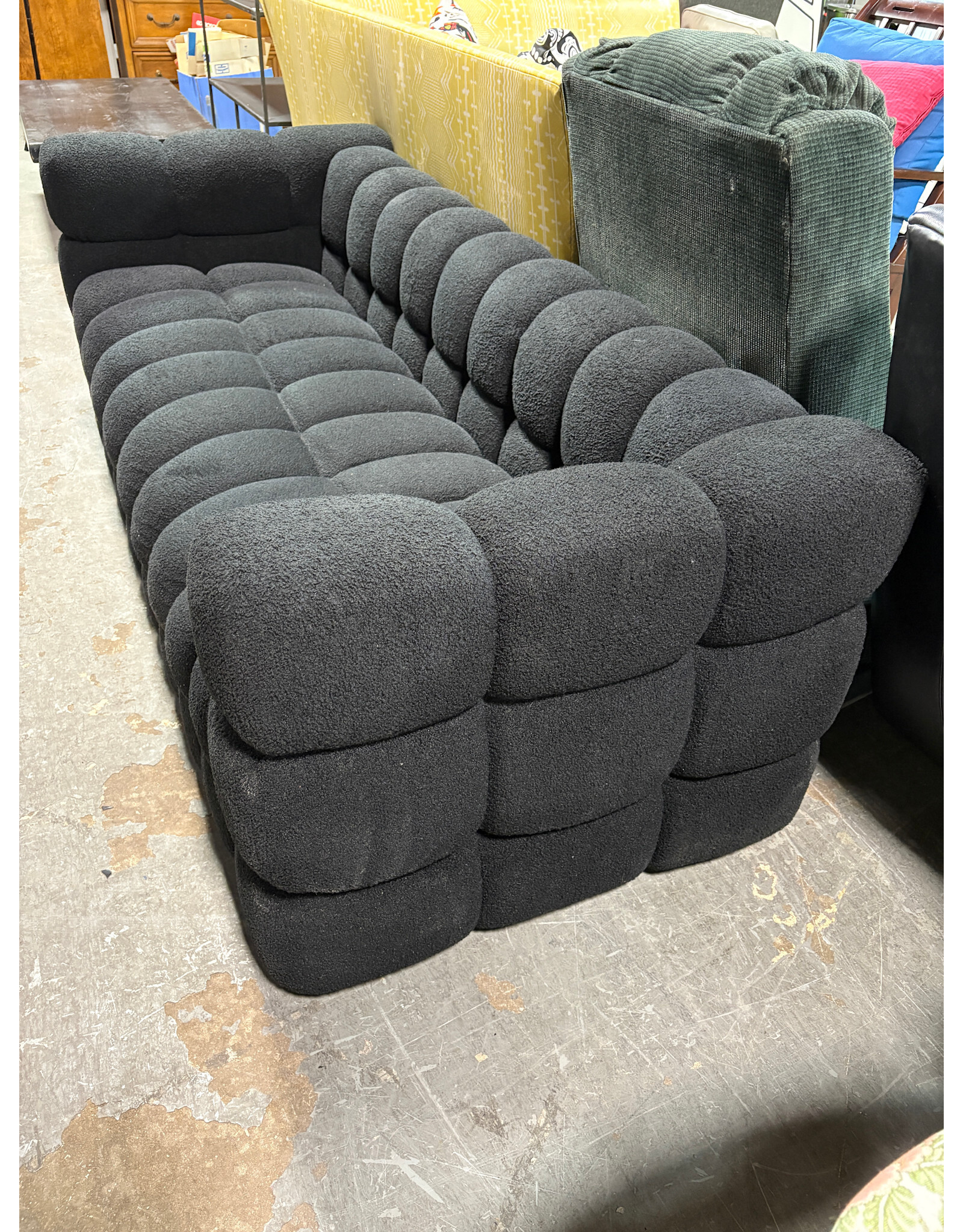 Black Boucle Sofa