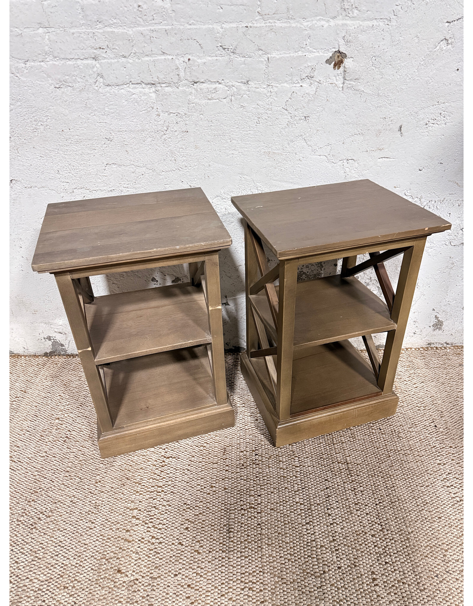 Modern Wood 3-Tier Nightstand