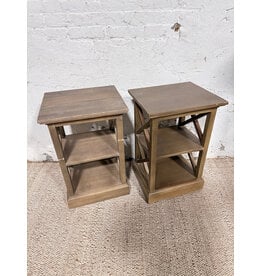Modern Wood 3-Tier Nightstand