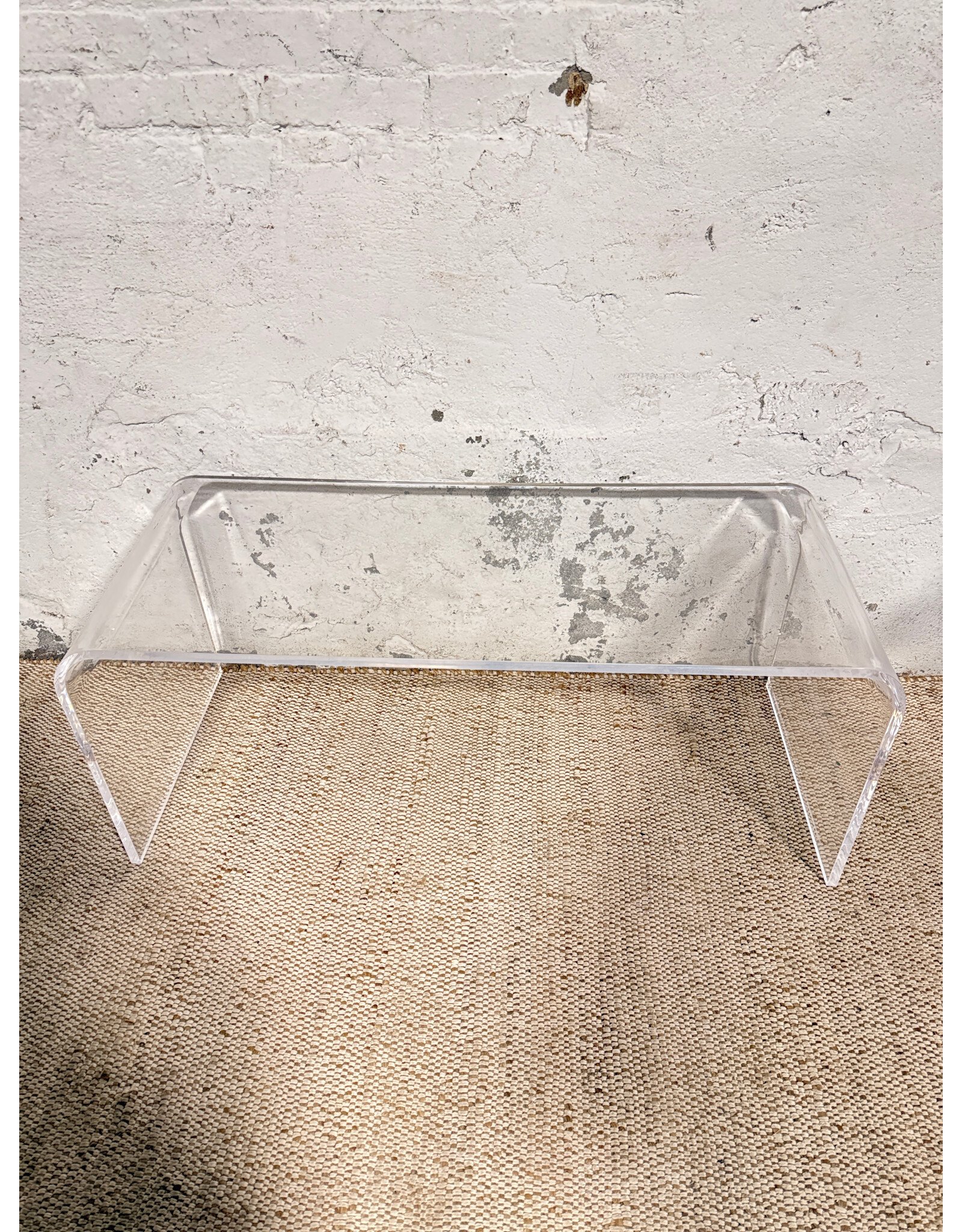 Modern Acrylic Clear Waterfall Coffee Table