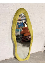 Modern Standing/Hanging Wavy Mirror in Green