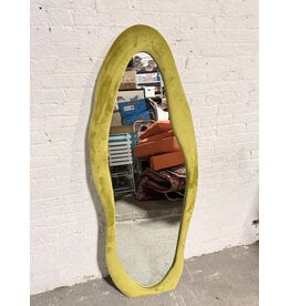 Modern Standing/Hanging Wavy Mirror in Green