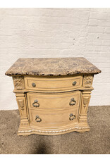 Neoclassical Marbletop 3-Drawer Chest