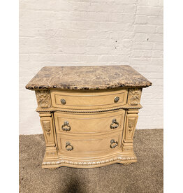 Neoclassical Marbletop 3-Drawer Chest