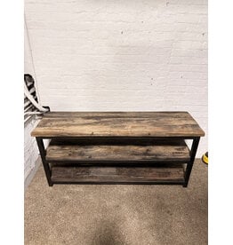 Industrial Hardwood Media Shelf