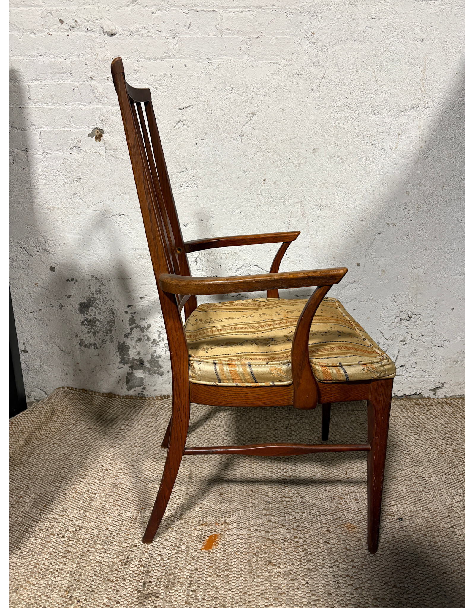 Mid Century Modern Upholstered Dining Chair w/ Arm rests