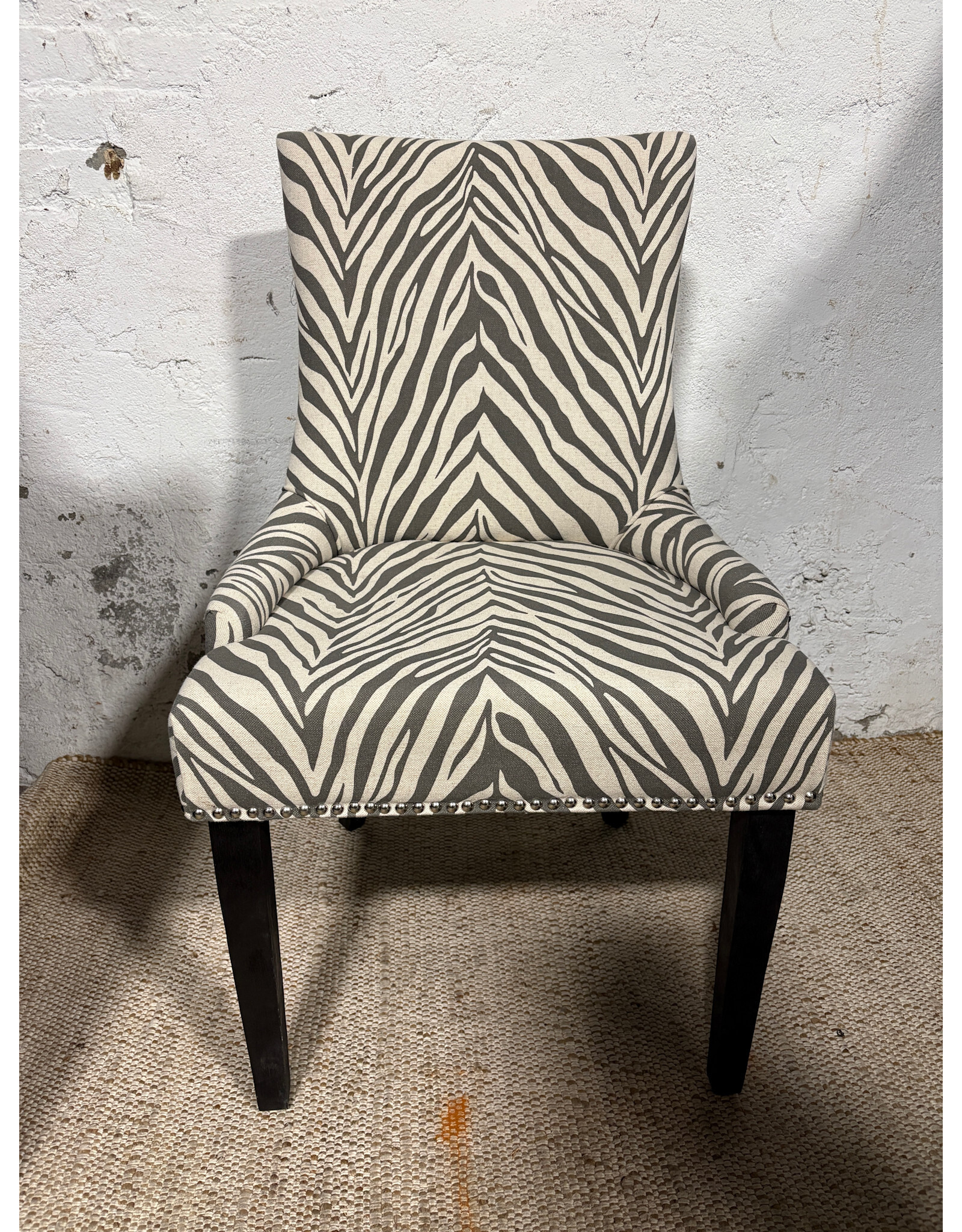 Zebra Print Upholstered Chair