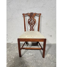 Baker Furniture Historic Charleston Reproduction Carved Mahogany Upholstered Seat Dining Chair