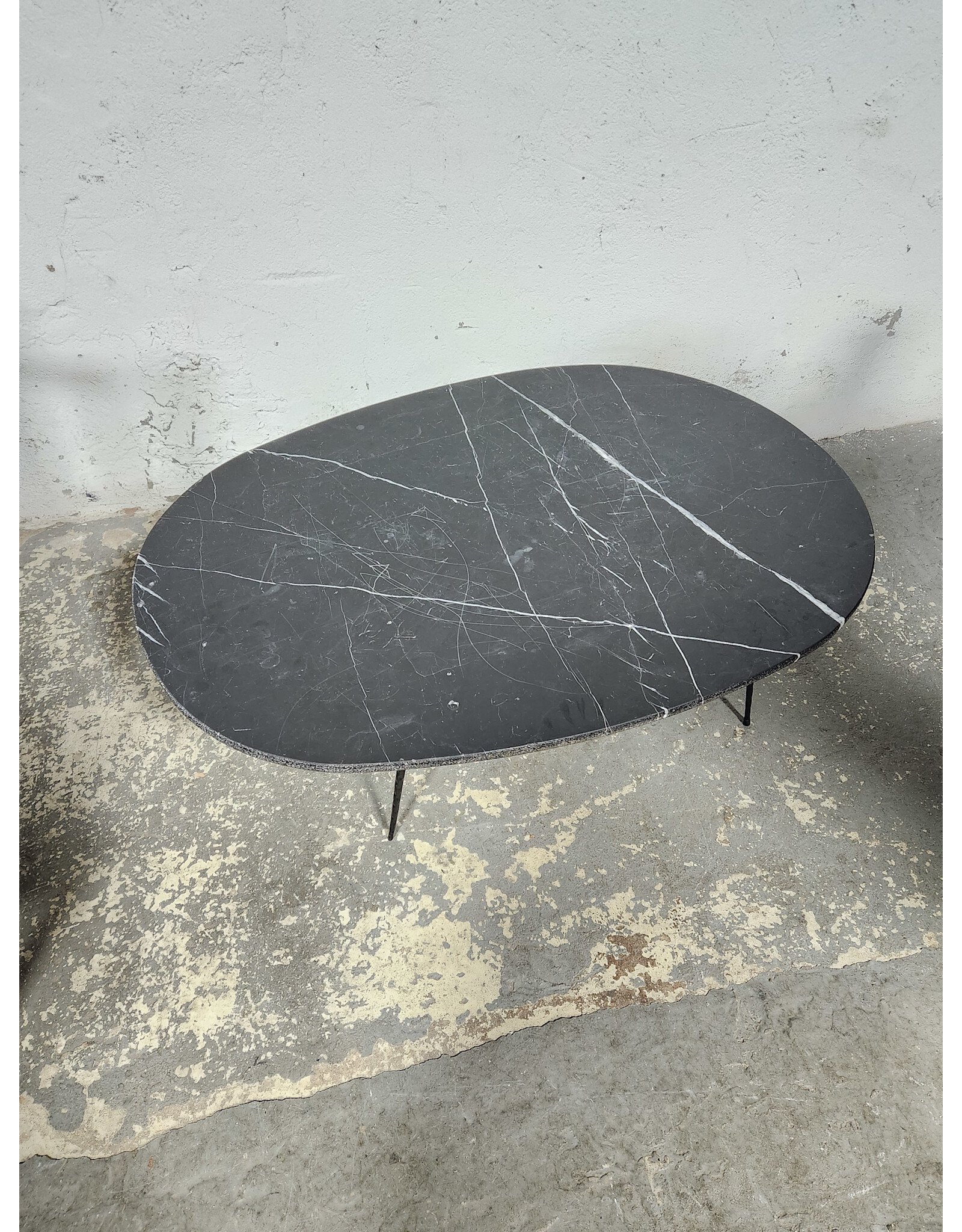 Mobital Tuk Oval Marble Black Coffee Table