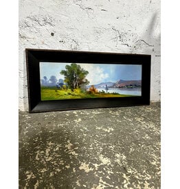 Adirondack Mountains, framed gouache painting