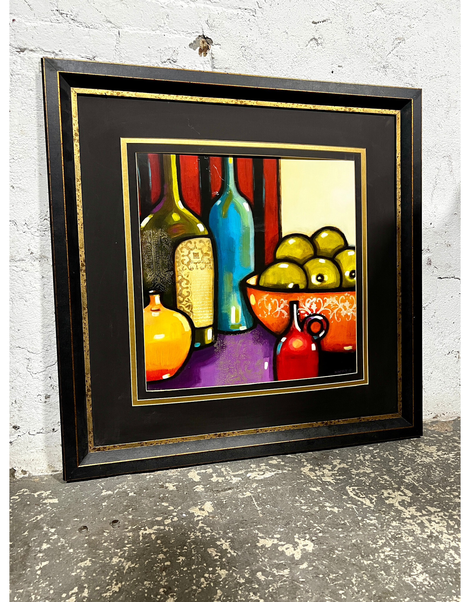 Still Life with Green Apples by Norman Wyatt Jr., framed print
